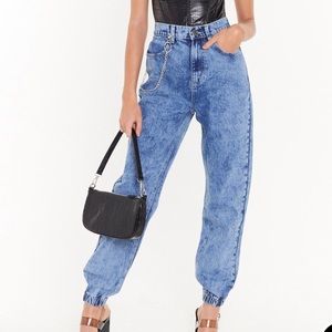 Nasty Gal Acid Wash Jogger Jeans